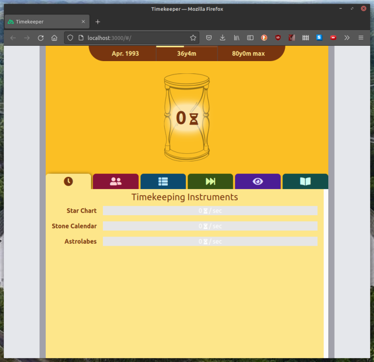 Application screenshot 3 - A polished UI with a yellow/goldenrod theme and subdued tab colors