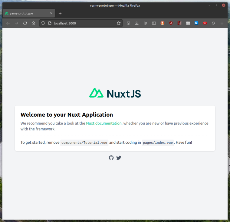 Application screenshot 1 - NuxtJS text application